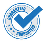 Oven cleaning guarantee checkmark symbol