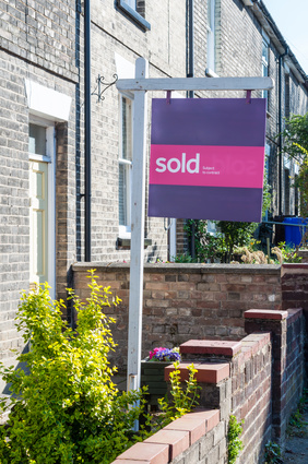 Estate agent "Sold" sign 